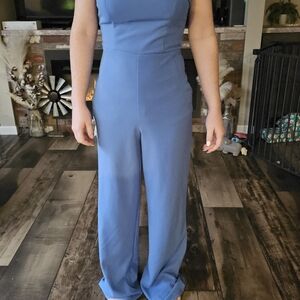 Chic Sleeveless Blue Jumpsuit